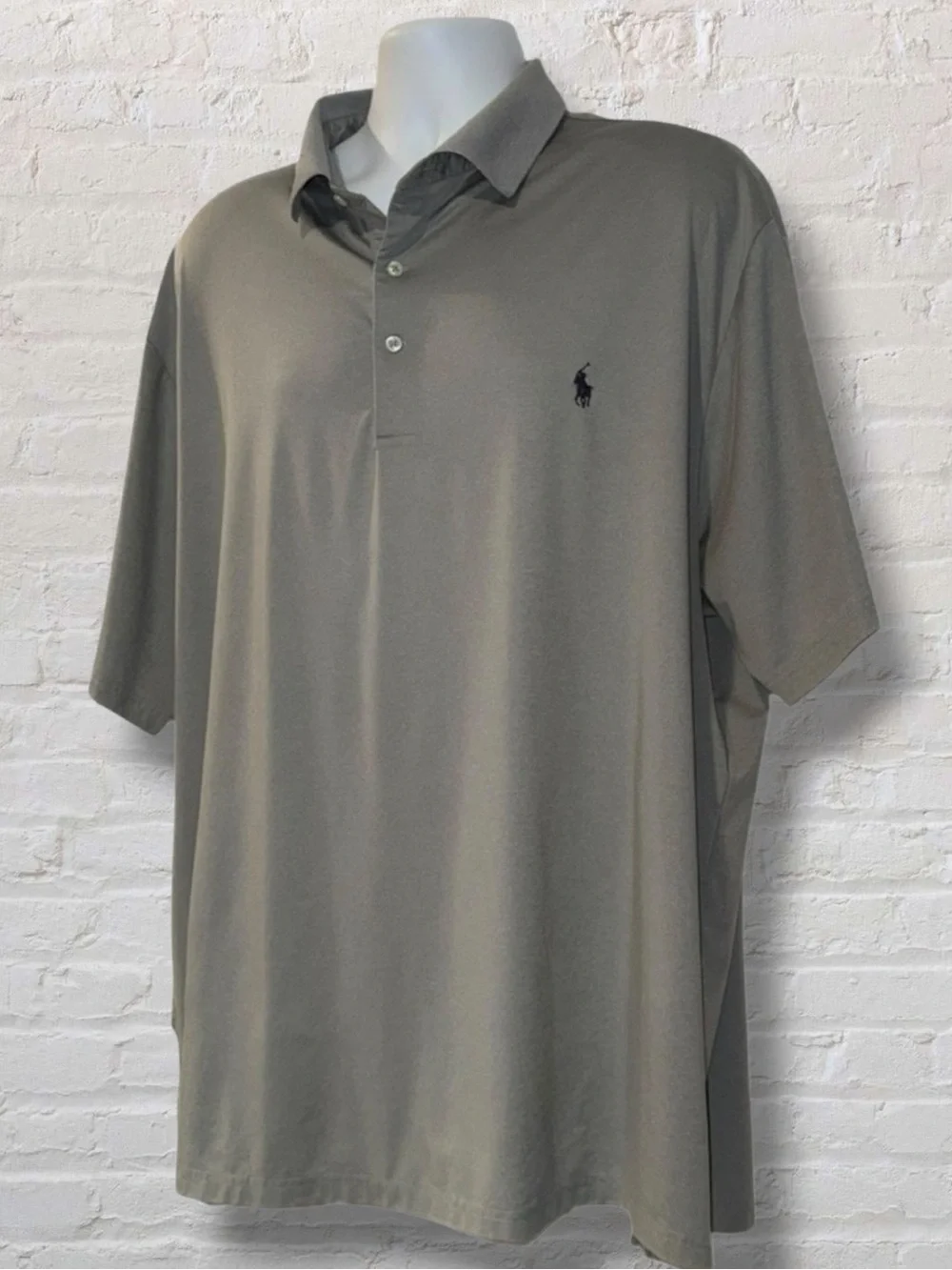 Ralph Lauren Performance Polo Shirt 2XB Gray Stretch Big & Tall